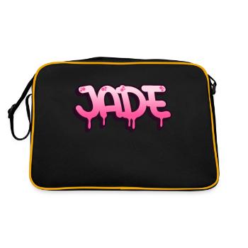 Graffiti Prénom Jade - Sac Retro - noir/or - Dos