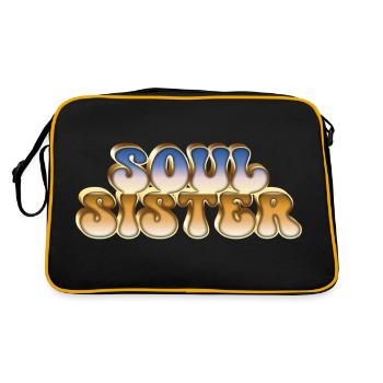 Soul Sister Retro - Retro Tasche - Schwarz/Gold - Hinten