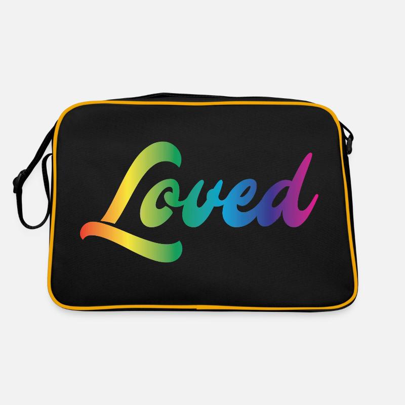 Loved - Retro Tasche - Schwarz/Gold