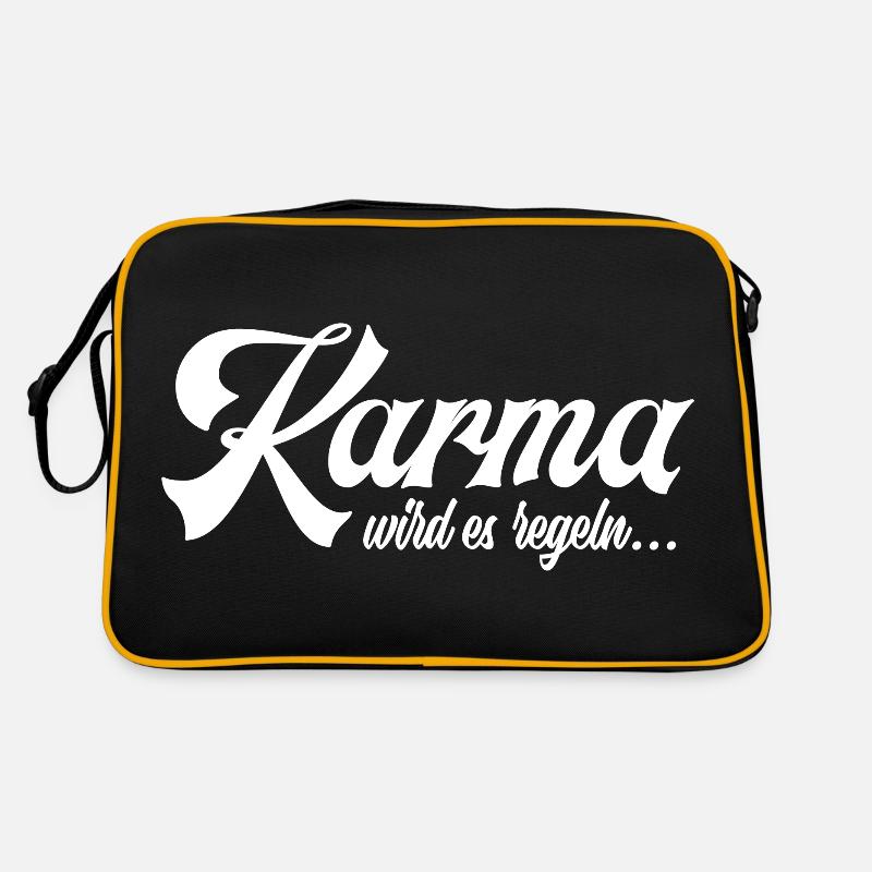 Karma wird es regeln Retro Tasche