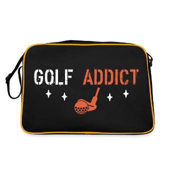 Golf addict - Retro Bag - black/gold - Back