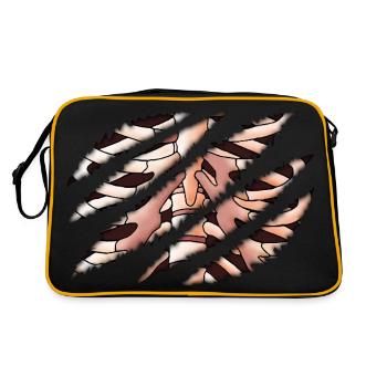 Skeleton Blow - Retro Bag - black/gold - Back