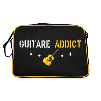 Guitar addict - Retro Bag - black/gold - Back