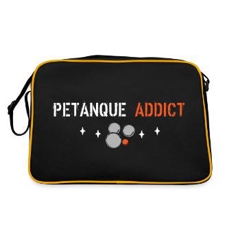 Petanque addict - Retro Bag - black/gold - Back