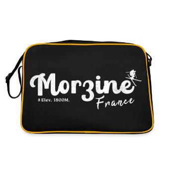 Morzine France mountain - Retro Bag - black/gold - Back