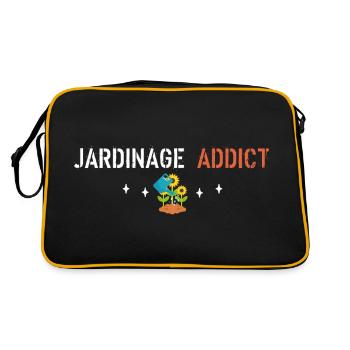 Gardening addict - Retro Bag - black/gold - Back