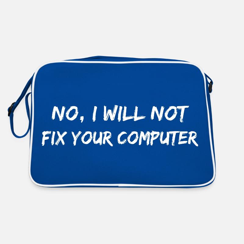 No will not fix your computer. PC Nerd Funny Retro Bag