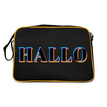 HELLO NEON - Retro Bag - black/gold - Back