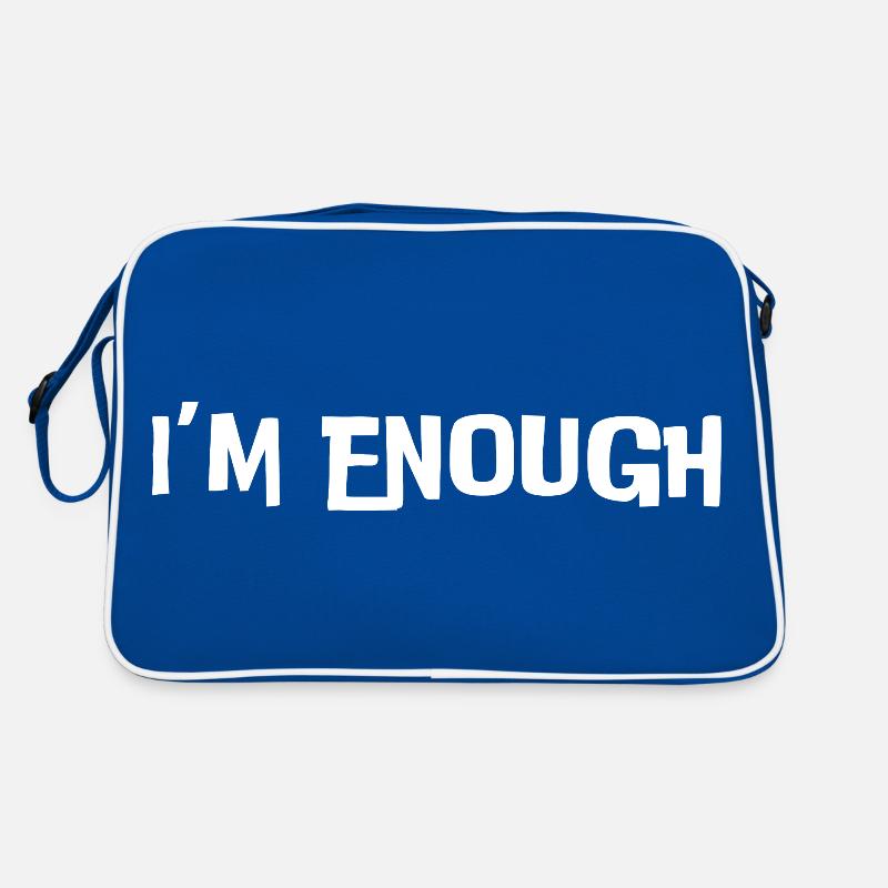 I'm enough (white text) Retro Bag