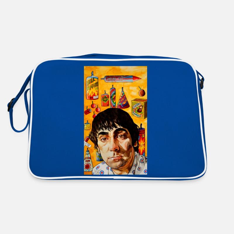 Hellblaues Touchpaper Retro Tasche