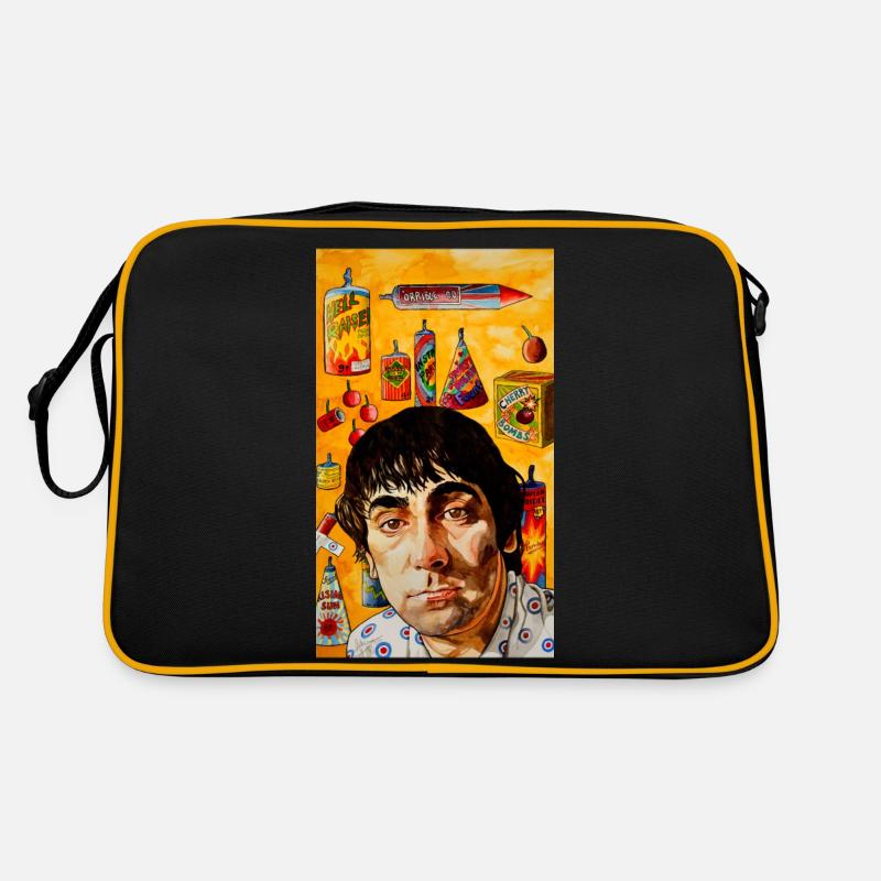 Hellblaues Touchpaper Retro Tasche