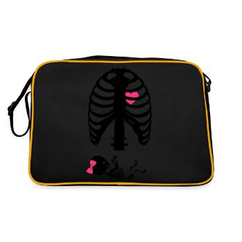 Squelette de grossesse - Sac Retro - noir/or - Dos