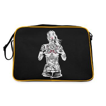 Fille de tatouage - Pour le capot Karlsruhe - pour - Sac Retro - noir/or - Dos