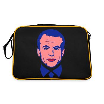Emmanuel Macron president France Francais politiqu - Sac Retro - noir/or - Dos