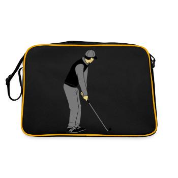 Play golf clipart - Retro Bag - black/gold - Back
