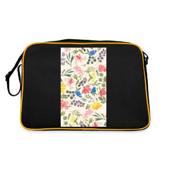 (flowerpower_boom) - Retro Tasche - Schwarz/Gold - Hinten