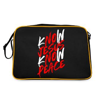 Connaître Jésus Connaître la paix - Vêtements chrétiens - Sac Retro - noir/or - Dos