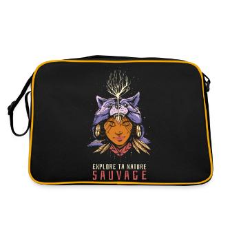 Frauen Natur spirituell Frauen Natur spirituell Ge - Retro Tasche - Schwarz/Gold - Hinten