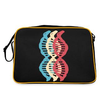 Science Biology retro DNA Genetics Vector 1 - Retro Bag - black/gold - Back