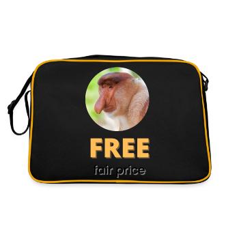 Free fair price | Black text - Retro Bag - black/gold - Back