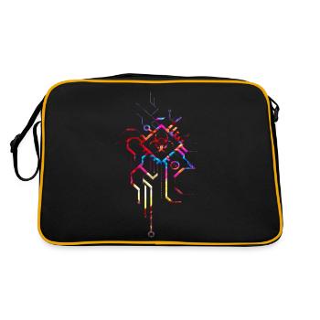 Hacking hackers hacker computer malware esport trojan - Retro Bag - black/gold - Back