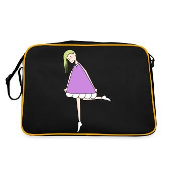 Fuchsia Doll - Retro Bag - black/gold - Back