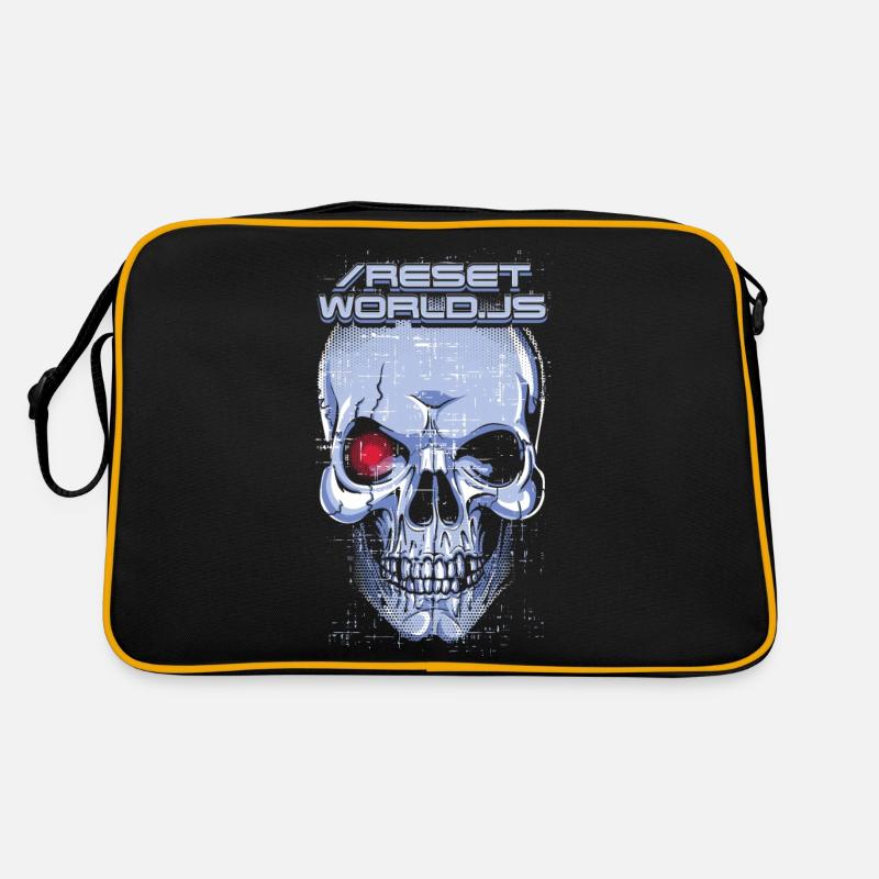 reset world JS - Retro Tasche - Schwarz/Gold