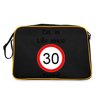 est i l 30 script black engl - Retro Tasche - Schwarz/Gold - Hinten