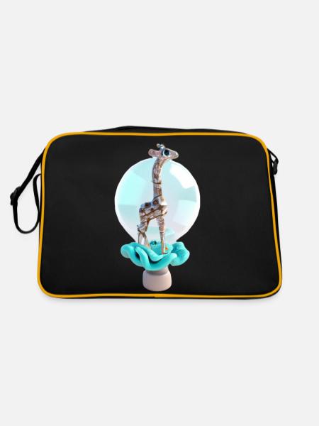 Design Giraffe - Retro Bag - black/gold - Back