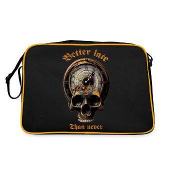 Mieux vaut tard... - Sac Retro - noir/or - Dos