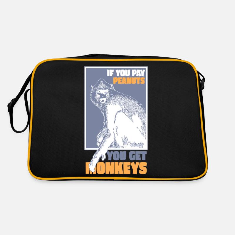 Monkeys for Peanuts Retro Tasche