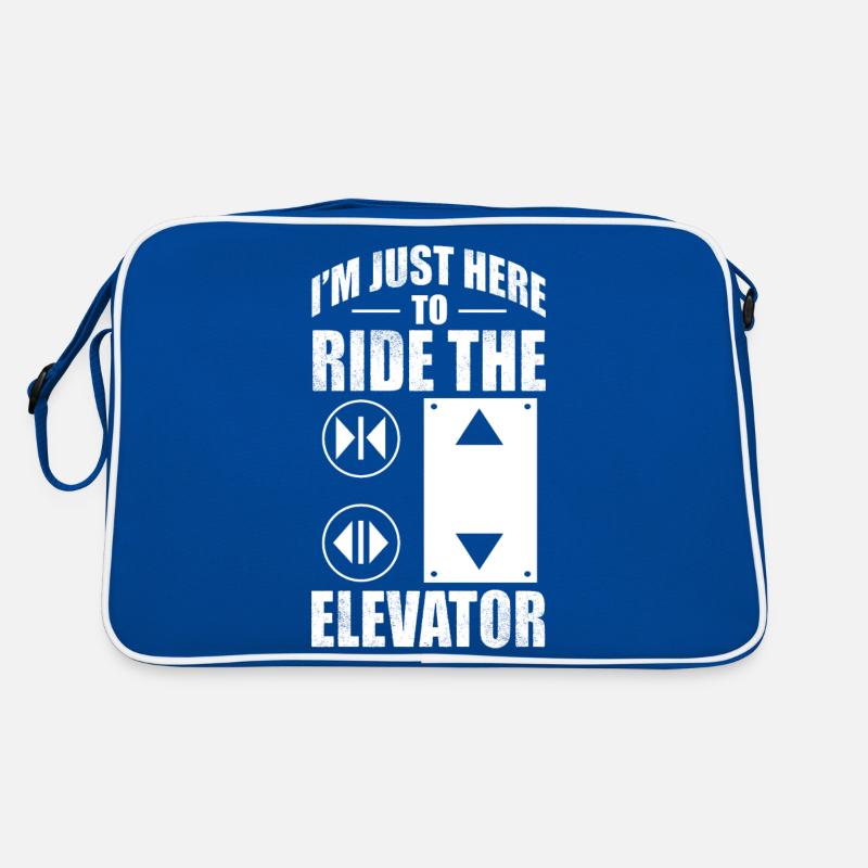 Im Just Here To Ride The Elevator - Elevator Retro Tasche