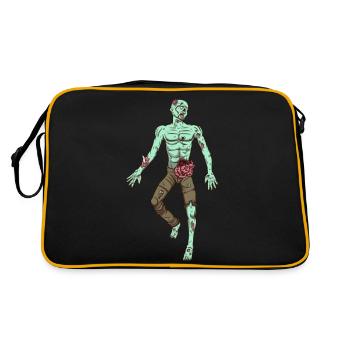 Zombie allongé sur le sol - Sac Retro - noir/or - Dos