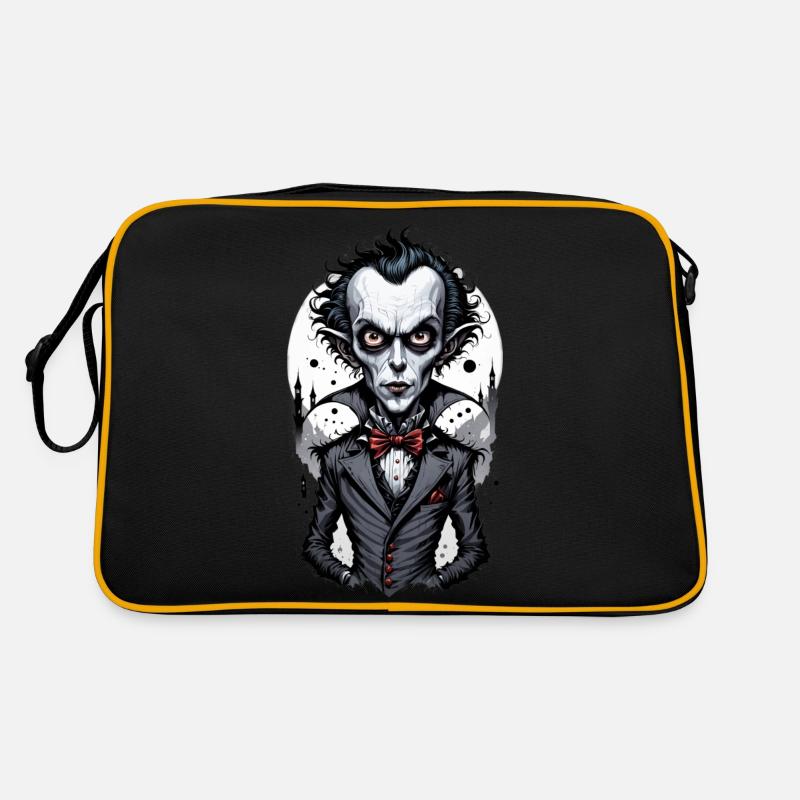 un vampire à grosse tête 3 - Sac Retro - noir/or