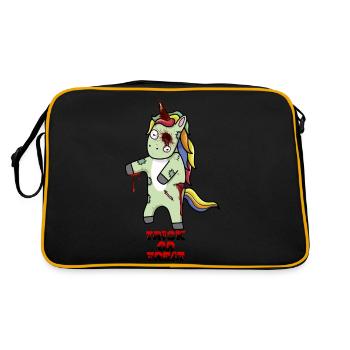 Halloween Trick or Treat Licorne Einhorn - Sac Retro - noir/or - Dos