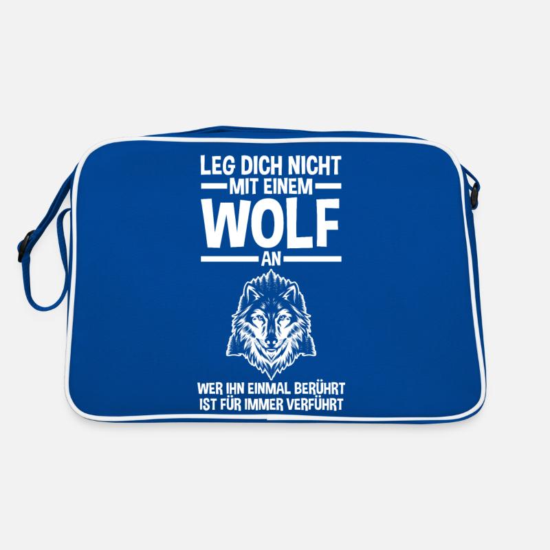 Tier Waldtier Wolf Retro Tasche