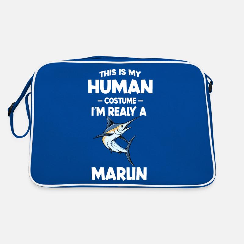 Das ist mein menschliches Kostüm Ich bin wirklich ein Marlin Retro Tasche