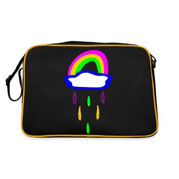 Rainbow and rain - Retro Bag - black/gold - Back