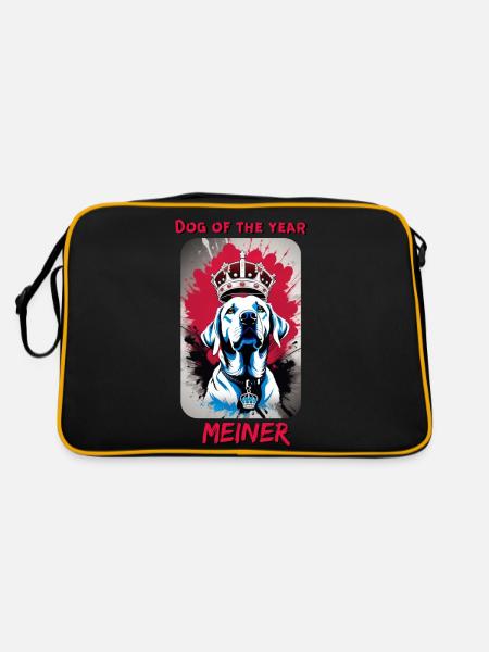 dog of the year - Retro Tasche - Schwarz/Gold