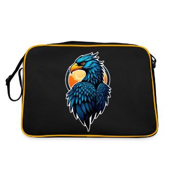 aigle - etats unis - usa - Sac Retro - noir/or - Dos