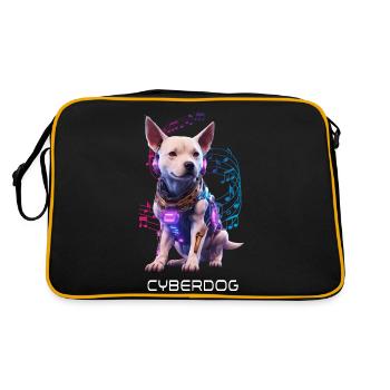 Cyber Chien - Sac Retro - noir/or - Dos