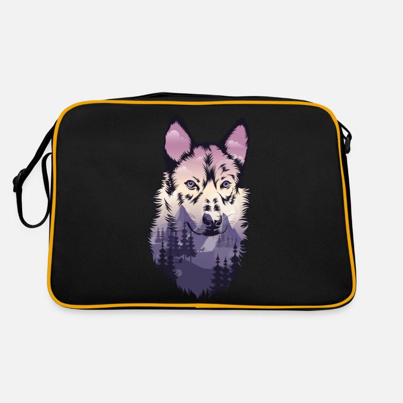 Wolf Shepherd Dog Retro Bag