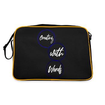 Auteur, Originalité, Blagues, Processus d’écriture - Sac Retro - noir/or - Dos
