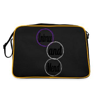 healing happy healing quotes quote offering help - Retro Tasche - Schwarz/Gold - Hinten
