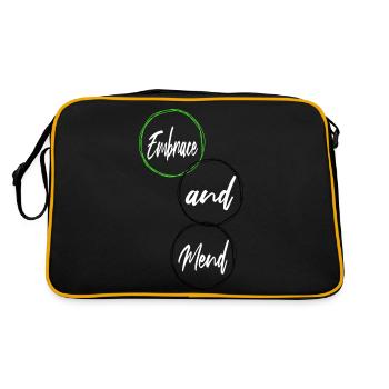 Les relations de soutien soutiennent les dictons de guérison - Sac Retro - noir/or - Dos