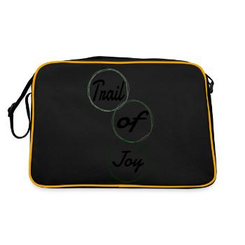 Dictons drôles Conseils de vélo de montagne Bonheur Joie - Sac Retro - noir/or - Dos