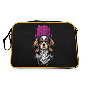Regal Companion: Cavalier King Charles Spaniel - Retro Bag - black/gold - Back