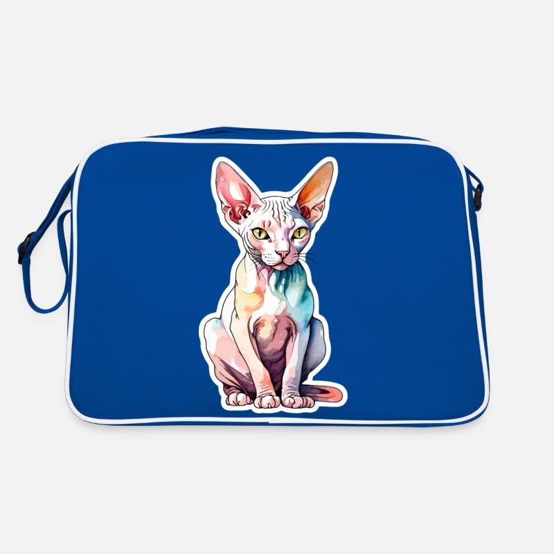 Sphynx Chat Aquarelles Sac Retro