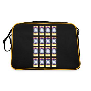 Hypnotic design Type-1 - Retro Bag - black/gold - Back