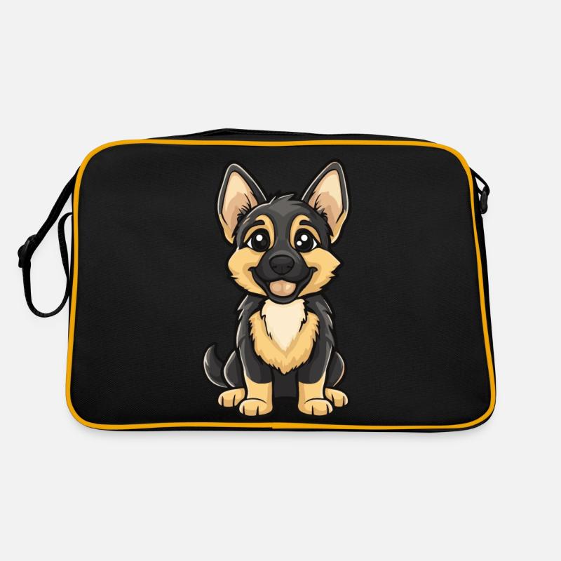 German Shepherd Dog Comic Cute Retro Bag